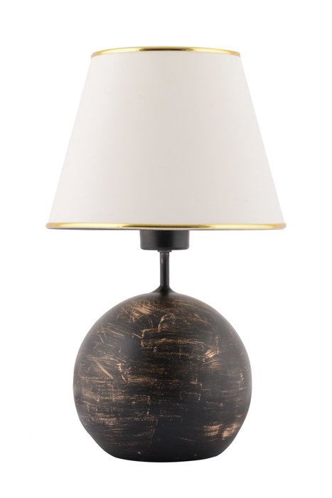 Opviq Lámpara de Mesa Balloon - Negro, Blanco y Dorado